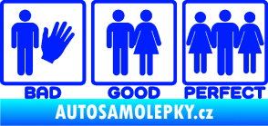 Samolepka Bad good perfect 001 nápis modrá dynamic