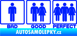 Samolepka Bad good perfect 002 nápis modrá dynamic