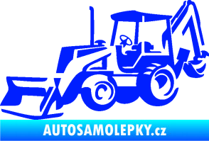 Samolepka Bagr 002 levá modrá dynamic