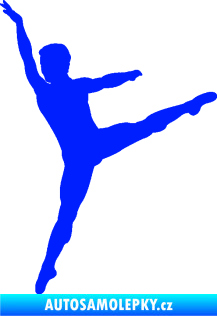 Samolepka Balet tanečník 001 levá modrá dynamic