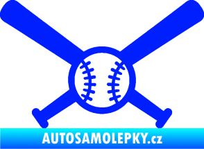Samolepka Baseball míček a pálky modrá dynamic