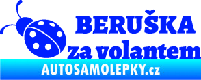Samolepka Beruška za volantem modrá dynamic