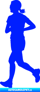 Samolepka Běžkyně 001 levá jogging modrá dynamic