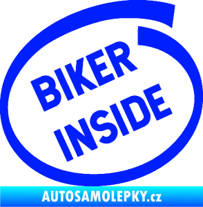 Samolepka Biker inside 005 nápis modrá dynamic