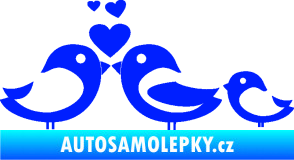 Samolepka Bird family 001 rodina v autě modrá dynamic