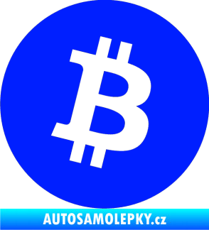 Samolepka Bitcoin 001 modrá dynamic