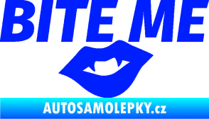 Samolepka Bite me  modrá dynamic