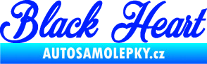 Samolepka Black Heart nápis modrá dynamic