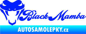 Samolepka Black mamba nápis modrá dynamic