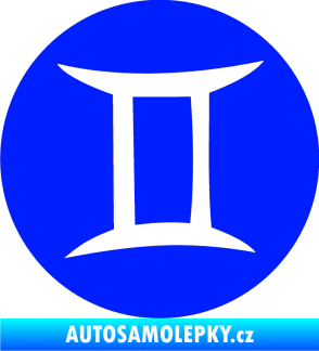 Samolepka Blíženci 001 - horoskop modrá dynamic