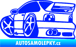 Samolepka BMW e46 karikatura levá modrá dynamic