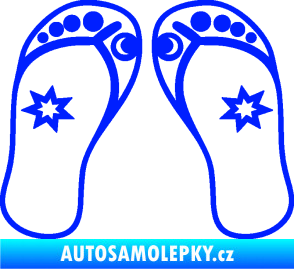 Samolepka Botičky 001 plážové žabky modrá dynamic