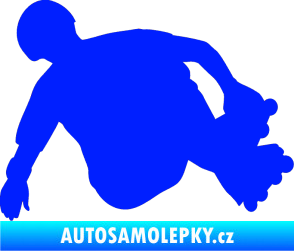 Samolepka Bruslař 001 pravá modrá dynamic