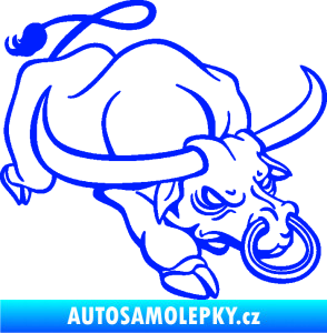 Samolepka Býk 014 pravá rozzuřený modrá dynamic