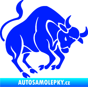 Samolepka Býk zvěrokruh 004 pravá modrá dynamic