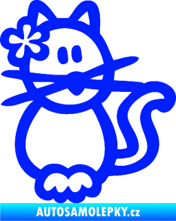 Samolepka Cartoon family kočička Hawaii modrá dynamic