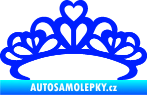 Samolepka Čelenka se srdíčky  modrá dynamic
