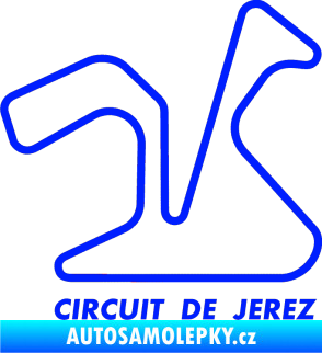 Samolepka Okruh Circuito de Jerez modrá dynamic