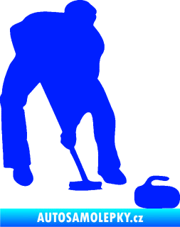 Samolepka Curling 001 pravá modrá dynamic