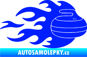Samolepka Curling 005 pravá kámen modrá dynamic
