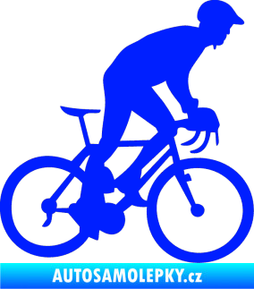 Samolepka Cyklista 003 pravá modrá dynamic