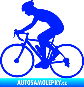 Samolepka Cyklista 005 levá modrá dynamic