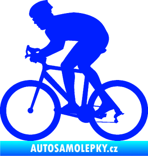 Samolepka Cyklista 008 levá modrá dynamic