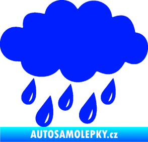 Samolepka Déšť 001 levá mrak a kapky modrá dynamic