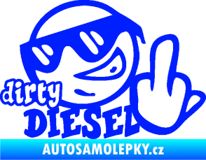 Samolepka Dirty diesel smajlík modrá dynamic
