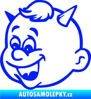 Samolepka Dítě v autě 003 levá chlapec ďáblík modrá dynamic