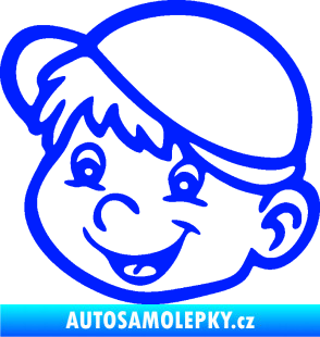 Samolepka Dítě v autě 038 levá kluk hlavička modrá dynamic