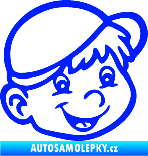 Samolepka Dítě v autě 038 pravá kluk hlavička modrá dynamic