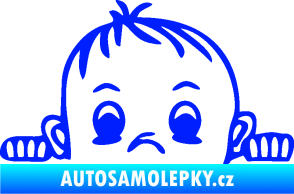 Samolepka Dítě v autě 045 levá chlapeček hlavička modrá dynamic