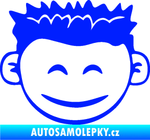 Samolepka Dítě v autě 048 levá kluk hlavička modrá dynamic