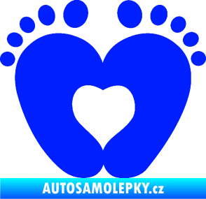 Samolepka Dítě v autě 064 nožičky modrá dynamic