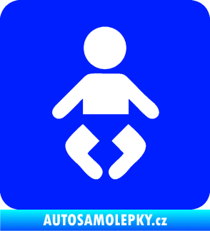 Samolepka Dítě v autě 093 symbol miminka modrá dynamic