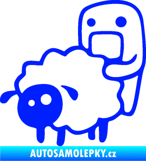Samolepka Domo 005 levá love sheep modrá dynamic