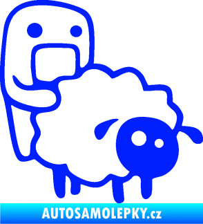 Samolepka Domo 005 pravá love sheep modrá dynamic