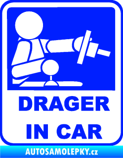 Samolepka Drager in car 001 modrá dynamic