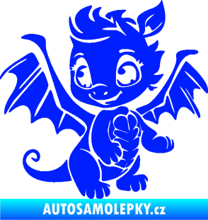Samolepka Dragon 054 levá roztomilý dráček modrá dynamic