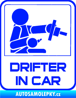 Samolepka Drifter in car 002 modrá dynamic