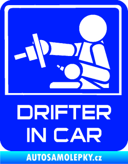 Samolepka Drifter in car 003 modrá dynamic