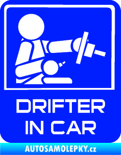 Samolepka Drifter in car 004 modrá dynamic