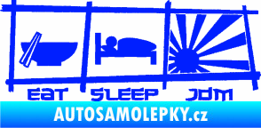 Samolepka Eat sleep JDM modrá dynamic
