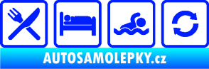 Samolepka Eat sleep swimming repeat plavání modrá dynamic