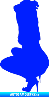 Samolepka Erotická žena 031 levá modrá dynamic