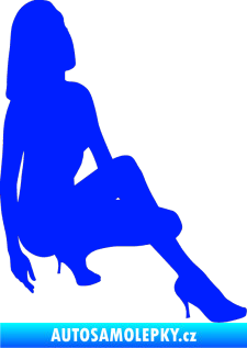 Samolepka Erotická žena 041 pravá modrá dynamic