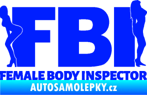 Samolepka FBI female body inspector modrá dynamic