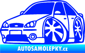 Samolepka Ford Mondeo karikatura levá modrá dynamic
