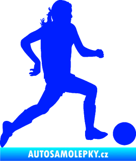 Samolepka Fotbalistka 001 pravá modrá dynamic